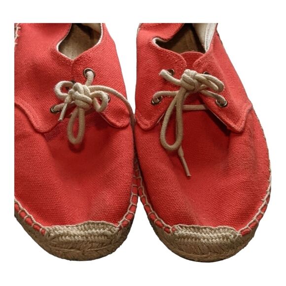 Soludos orange Derby lace up casual summer sneaker espidrille 10 - Picture 3 of 12